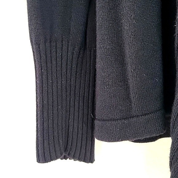 H&M Black Long Sleeve Open Front Cardigan Sweater Asymmetrical Hem size S - Picture 5 of 15